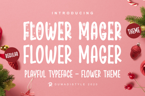 Flower Mager: A Simple and Neat Lettered Display Font for Creative Expression
