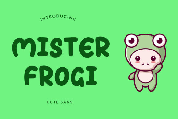 Mister Frogi: A Playful Font for Kid-Themed Designs