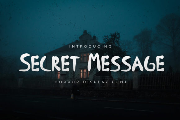 Secret Message Font for Horror and Halloween Designs
